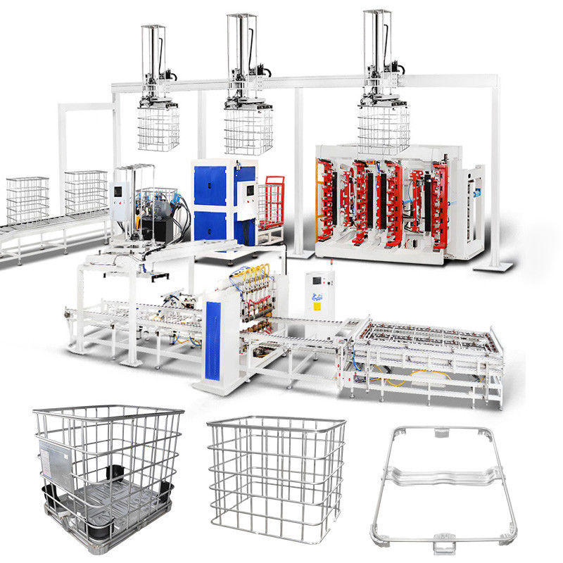 IBC κλουβί βάσης Φρέμα συγκόλληση μηχανή για IBC 1000L δεξαμενή νερού ατσάλινο κλουβί