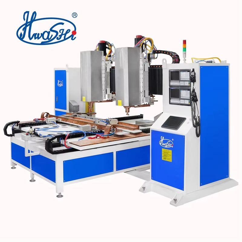 Επτά 7Axis Cnc Spot συγκόλληση μηχανή διπλές κεφαλές αυτόματο φύλλο μετάλλου για Squat Rack