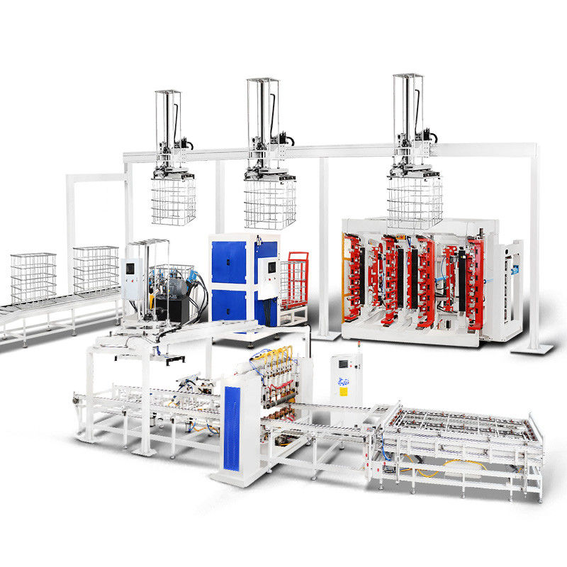 Δίκτυο IBC, γραμμή παραγωγής IBC Cage Frame, διπλή σταθμός σωληνωτή μηχανή κάμψης δικτύου