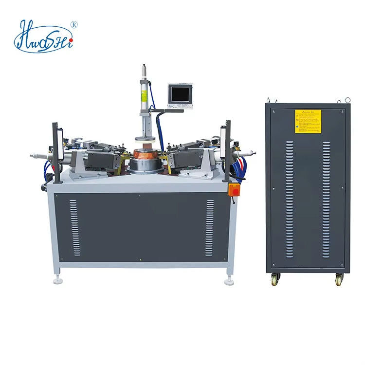 HWASHI 20KVA Χάλυβα από ανοξείδωτο χάλυβα Κρατηγός κατσαρόλας και αυτιά Οριζόντια μηχανή συγκόλλησης οπίσθιας βούρτσας