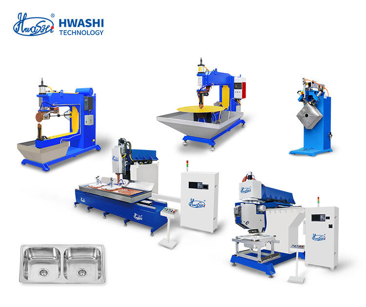 Hwashi Inox SS304 Μηχανή συγκόλλησης διπλού νιπτήρα και ατσάλινου χάλυβα