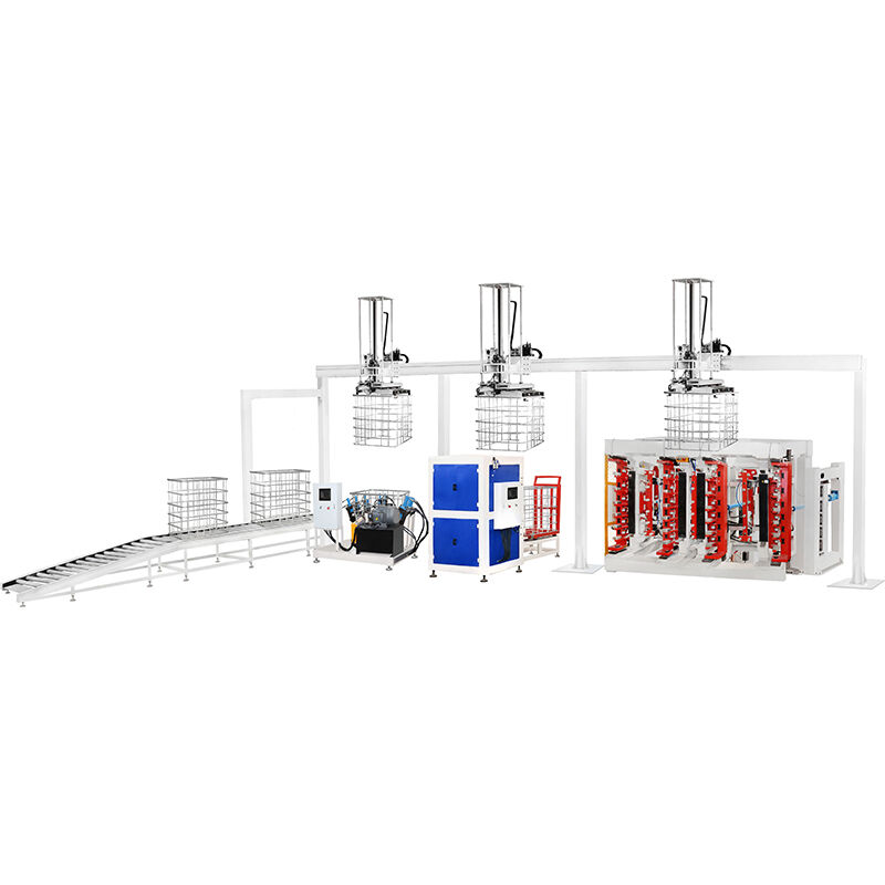 Πλήρως αυτοματοποιημένη μηχανή παραγωγής κλουβιών IBC με 80 κλουβιά ανά ώρα, μηχανική ακριβείας και πιστοποίηση CE/CCC