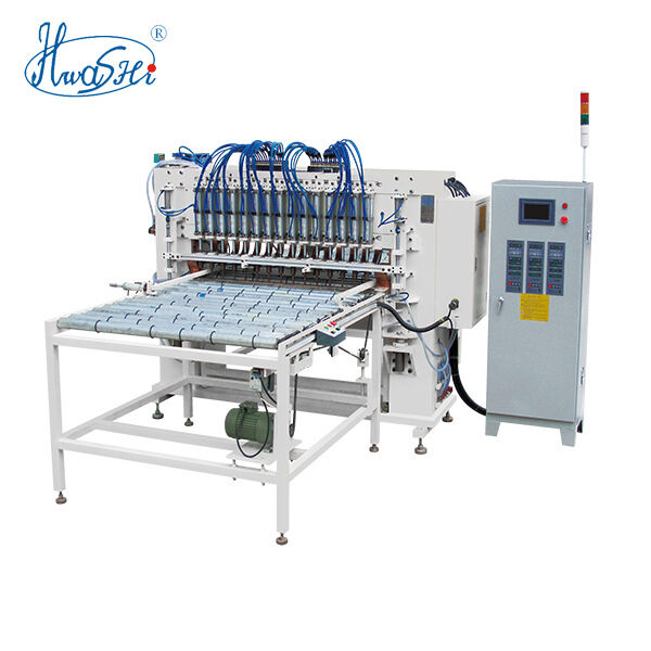 Βιομηχανική μηχανή συγκόλλησης σημείων ελέγχου PLC για πίνακες θυρών με πάχος συγκόλλησης 3+3mm και ισχύ 2 φάσεων 380V