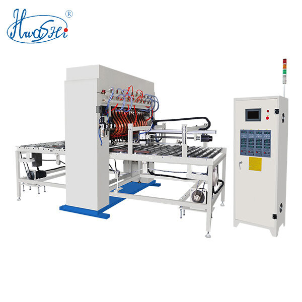 Βιομηχανική μηχανή συγκόλλησης σημείων ελέγχου PLC για πίνακες θυρών με πάχος συγκόλλησης 3+3mm και ισχύ 2 φάσεων 380V