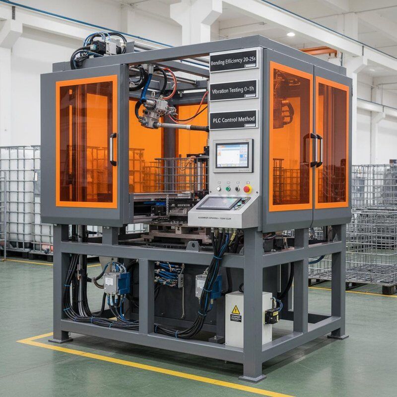 Bending Efficiency 20 to 25 seconds IBC Tote Cage Welding Machine with PLC Control Method and Vibration Testing Time 0 to 1 Hour